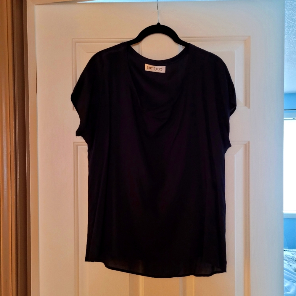 Sheer Black Boxy Tee